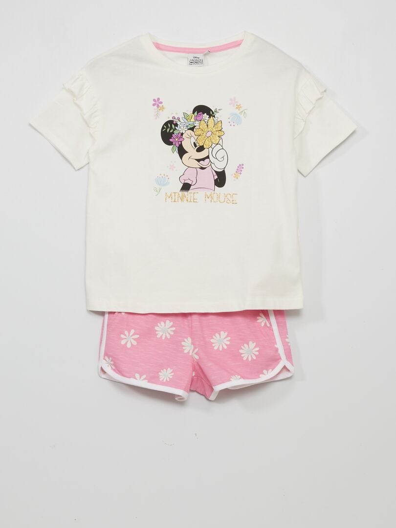 Completo t-shirt + shorts 'Minnie' 'Disney' BEIGE - Kiabi