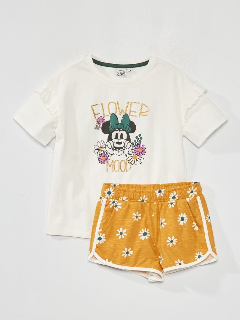 Completo t-shirt + shorts 'Minnie' 'Disney' GIALLO - Kiabi
