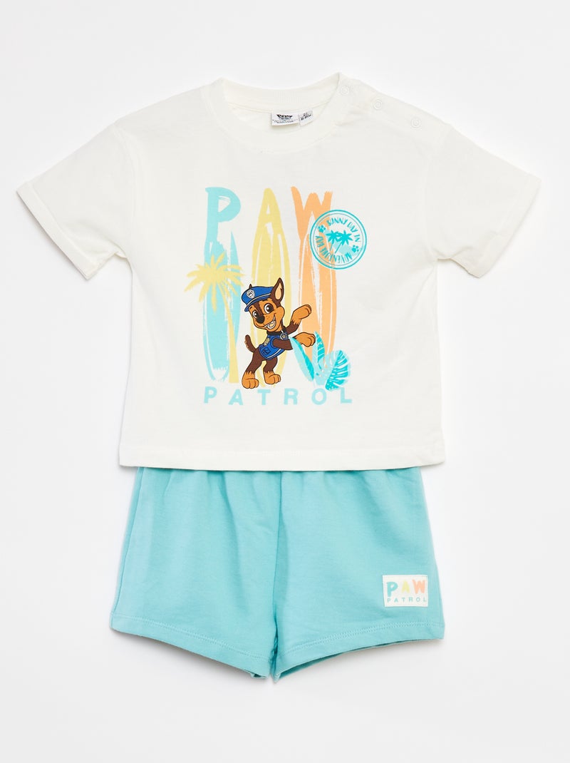 Completo t-shirt + shorts 'Paw Patrol' BIANCO - Kiabi