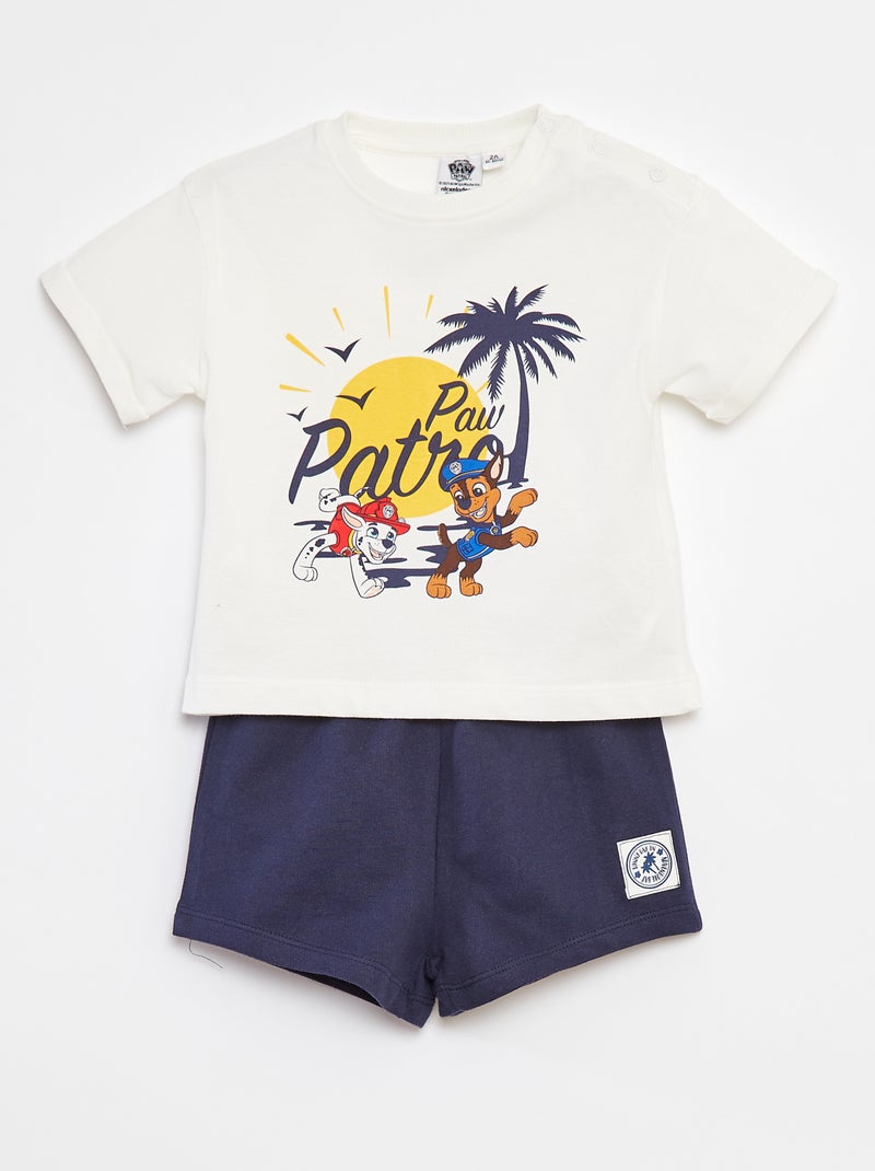 Completo t-shirt + shorts 'Paw Patrol' BIANCO - Kiabi