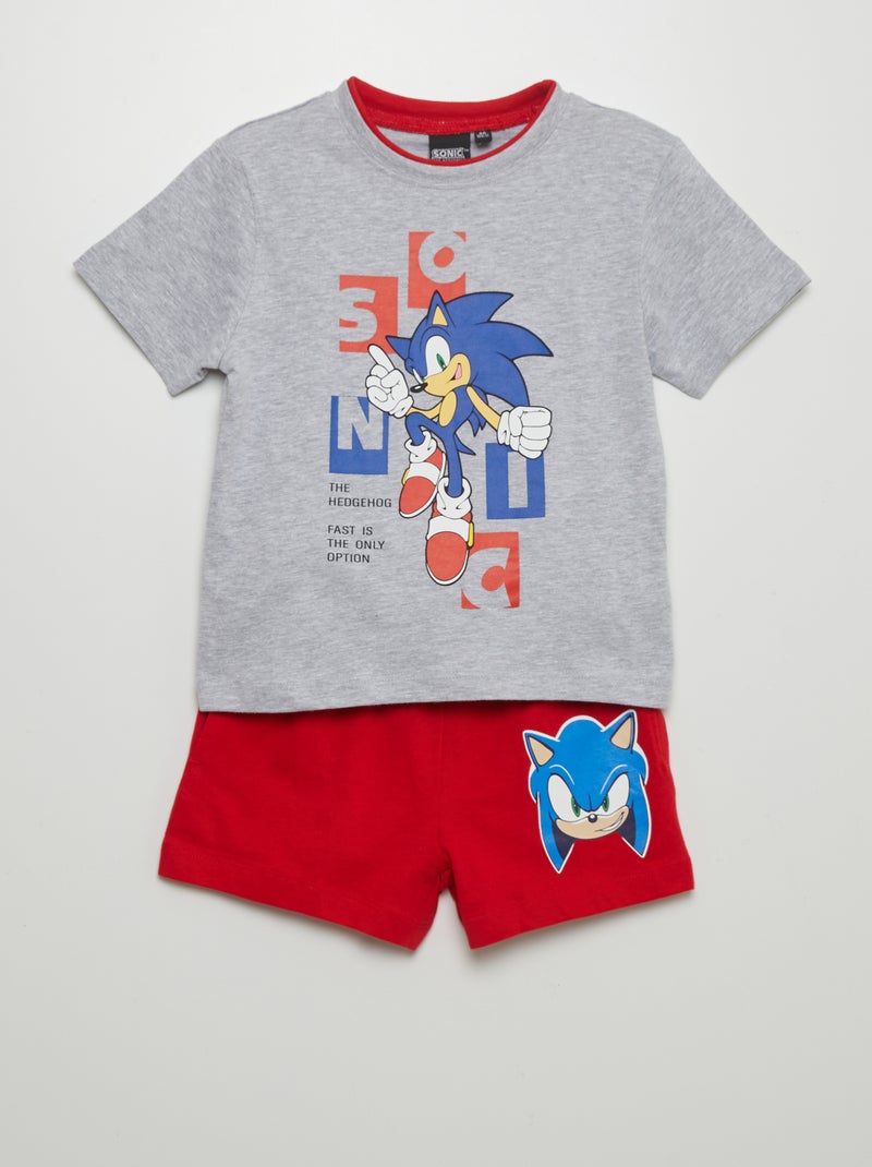 Completo t-shirt + shorts 'Sonic' - 2 pezzi GRIGIO - Kiabi