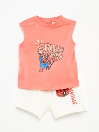 Completo t-shirt + shorts 'Spider-Man' 'Marvel' - 2 pezzi