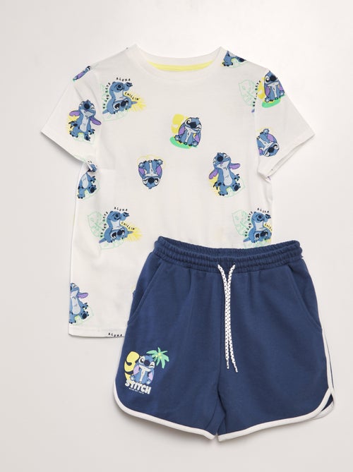 Completo t-shirt + shorts 'Stitch' - 2 pezzi - Kiabi