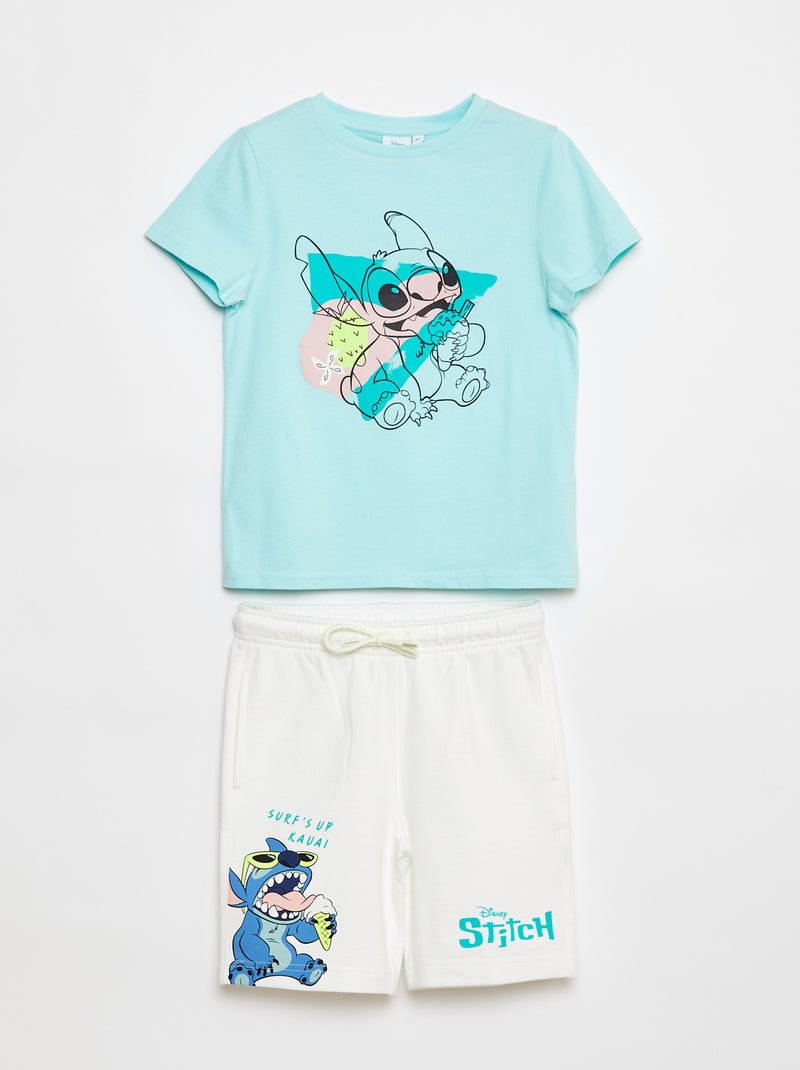Completo t-shirt + shorts 'Stitch' 'Disney' BLU - Kiabi