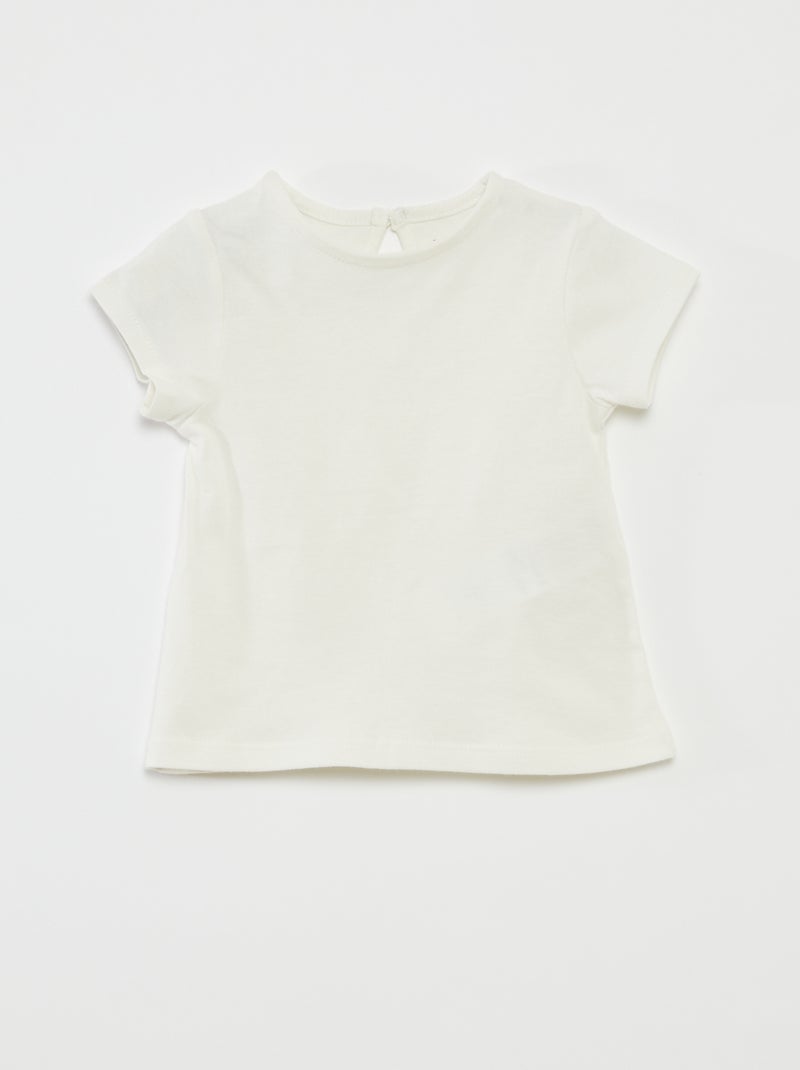 Completo t-shirt + vestito + fascia  - 3 pezzi BIANCO - Kiabi