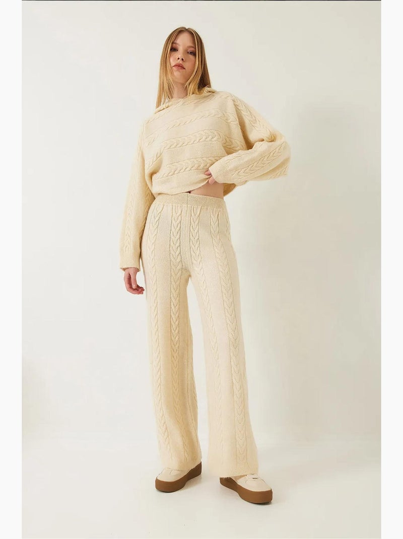 Completo top e bottom in maglia basic lucci Beige argilla - Kiabi