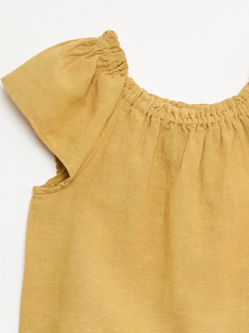 Completo top e gonna in tela Giallo - Kiabi