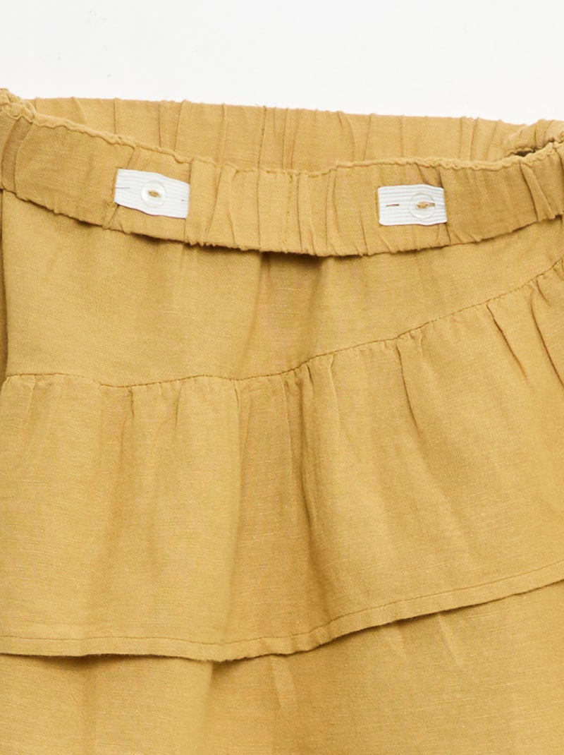 Completo top e gonna in tela Giallo - Kiabi