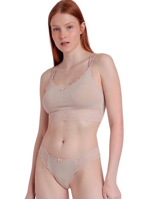 Completo top e perizoma a coste da donna ADMAS - Kiabi Completo top e perizoma a coste da donna ADMAS - Kiabi