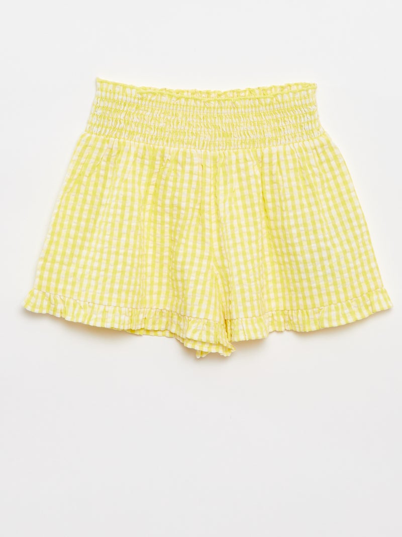 Completo top + gonna a righe in tessuto effetto crêpe  - 2 pezzi Giallo - Kiabi