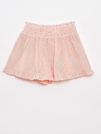 Completo top + gonna a righe in tessuto effetto crêpe - 2 pezzi