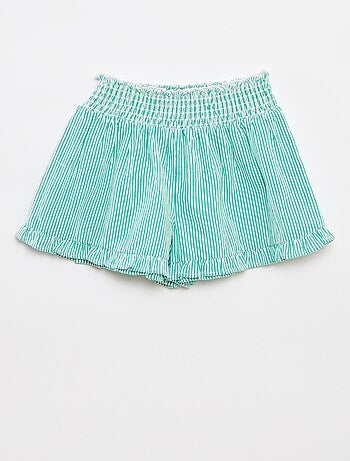 Completo top + gonna a righe in tessuto effetto crêpe - 2 pezzi