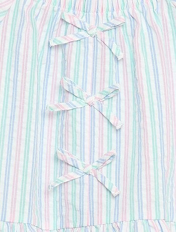 Completo top + pantaloni con dettagli in cotone