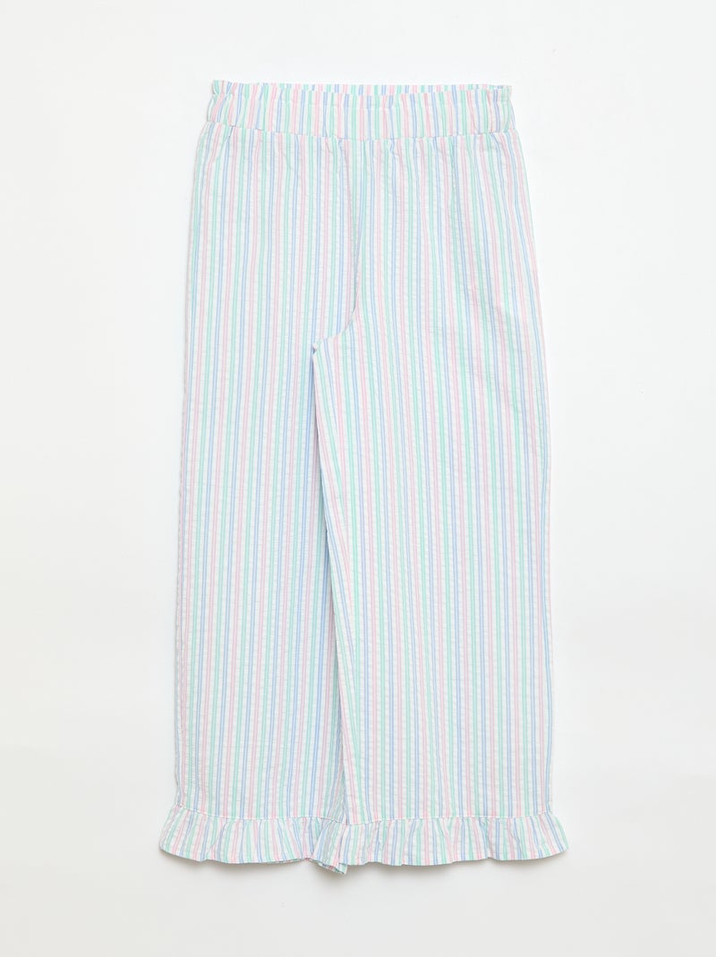 Completo top + pantaloni con dettagli in cotone Bianco - Kiabi