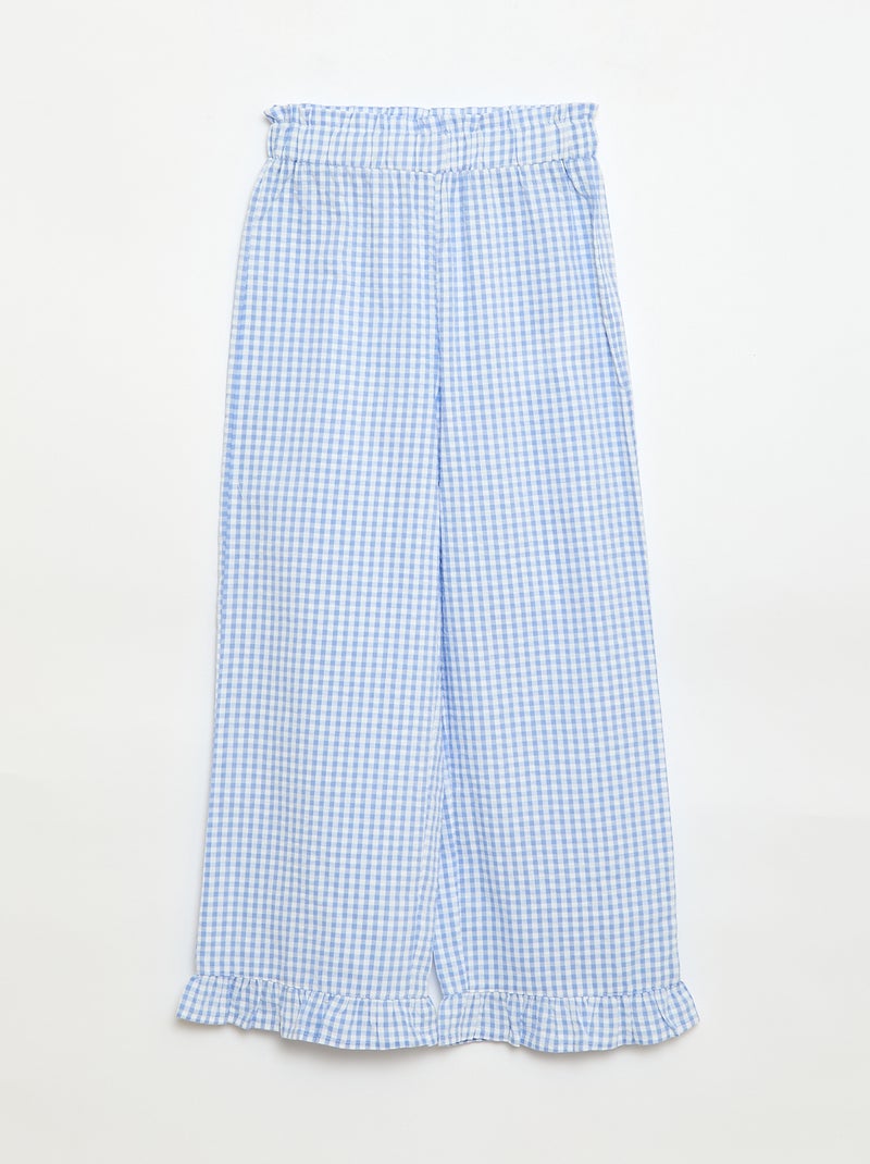 Completo top + pantaloni con dettagli in cotone Blu - Kiabi