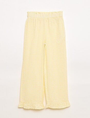 Completo top + pantaloni con dettagli in cotone