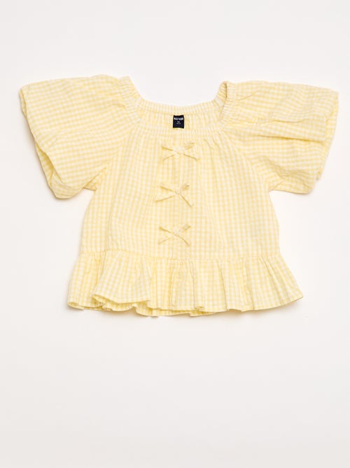 Completo top + pantaloni con dettagli in cotone - Kiabi