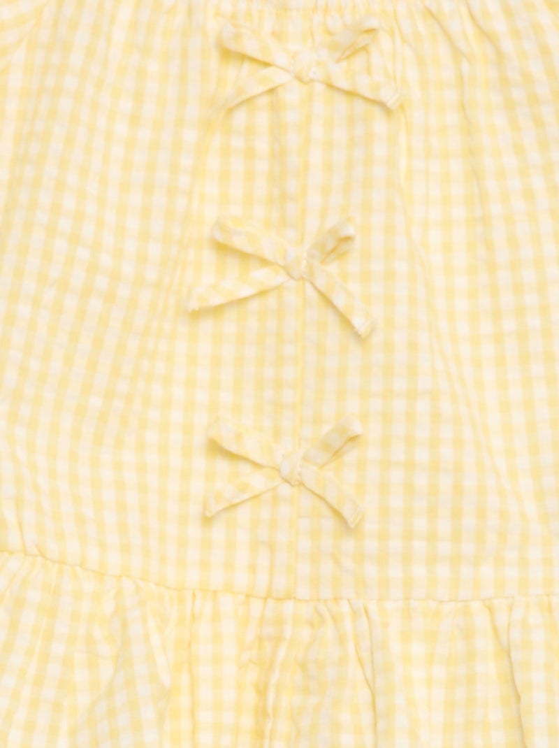 Completo top + pantaloni con dettagli in cotone Giallo - Kiabi