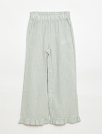 Completo top + pantaloni con dettagli in cotone