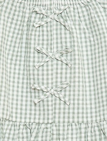 Completo top + pantaloni con dettagli in cotone