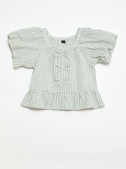 Completo top + pantaloni con dettagli in cotone - Kiabi