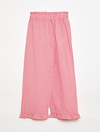 Completo top + pantaloni con dettagli in cotone