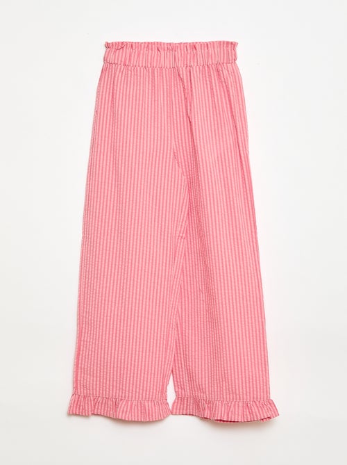 Completo top + pantaloni con dettagli in cotone - Kiabi Completo top + pantaloni con dettagli in cotone - Kiabi