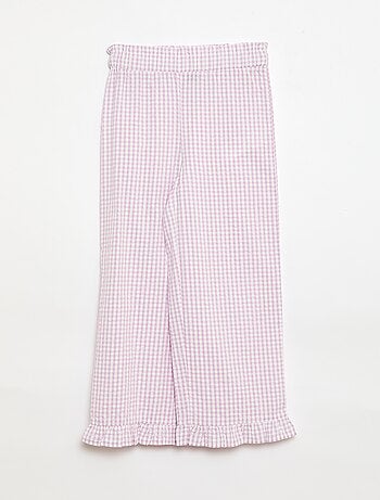 Completo top + pantaloni con dettagli in cotone