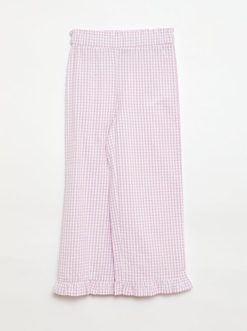 Completo top + pantaloni con dettagli in cotone - Kiabi