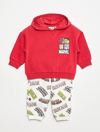 Completo tuta da jogging 'Marvel' felpa con cappuccio + pantaloni - 2 pezzi