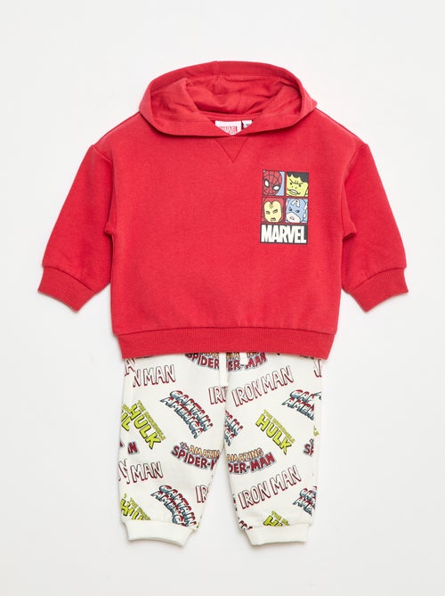 Completo tuta da jogging 'Marvel' felpa con cappuccio + pantaloni - 2 pezzi - Kiabi