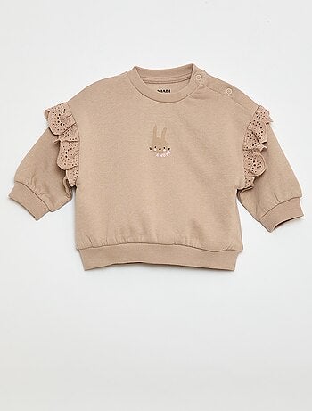 Completo tuta felpa con volant + pantaloni - 2 pezzi