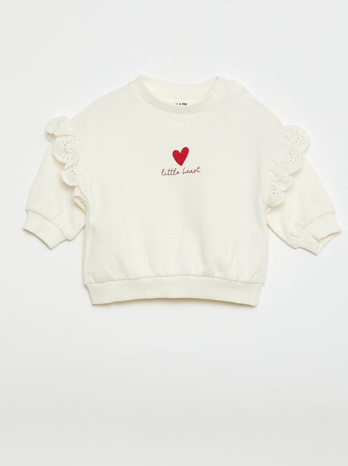 Completo tuta felpa con volant + pantaloni - 2 pezzi - Kiabi