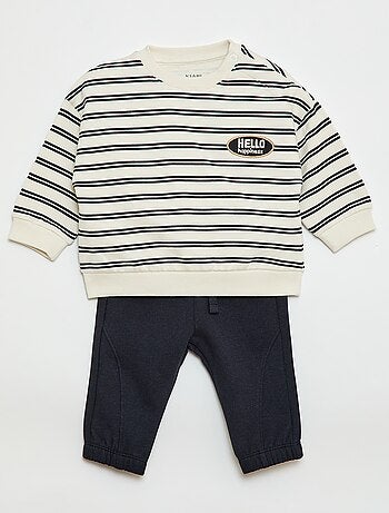 Completo tuta felpa + pantaloni - 2 pezzi