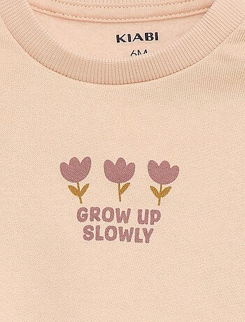 Completo tuta felpa con volant + pantaloni - 2 pezzi