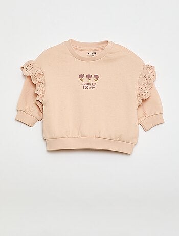 Completo tuta felpa con volant + pantaloni - 2 pezzi