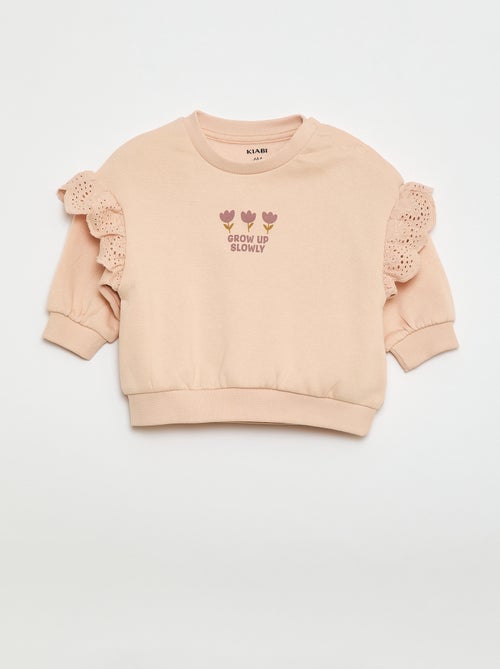 Completo tuta felpata con volant e pantaloni - 2 pezzi - Kiabi