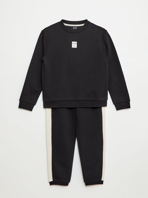 Completo tuta in felpa garzata con felpa + pantaloni - 2 pezzi - Kiabi