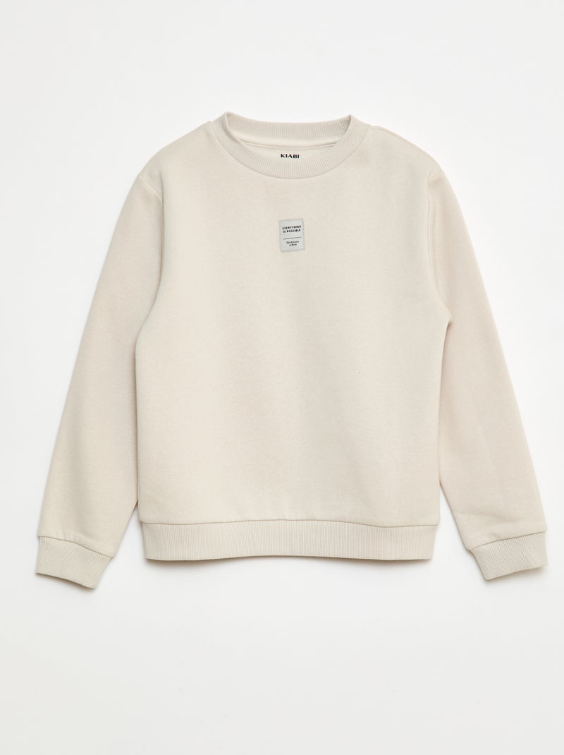 Completo tuta in felpa garzata, felpa + pantaloni - 2 pezzi Grigio - Kiabi