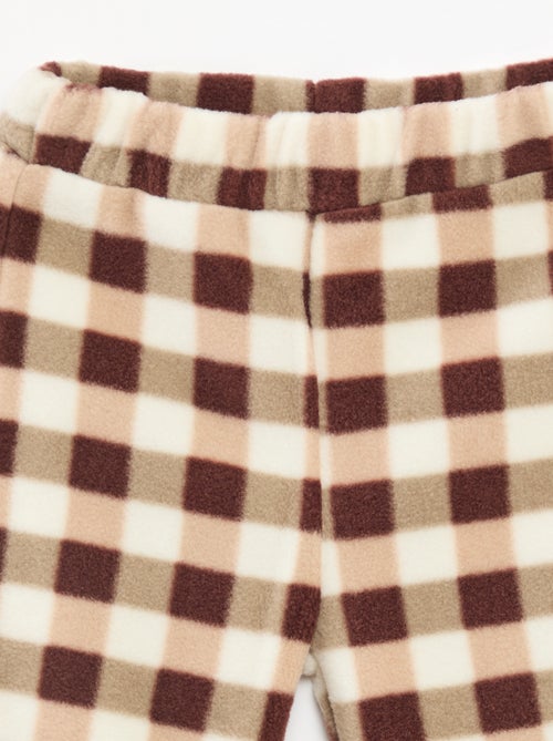 Completo tuta in pile giacca con zip + pantaloni - 2 pezzi - Kiabi