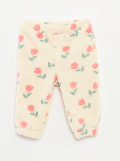 Completo tuta in pile giacca con zip + pantaloni - 2 pezzi - Kiabi