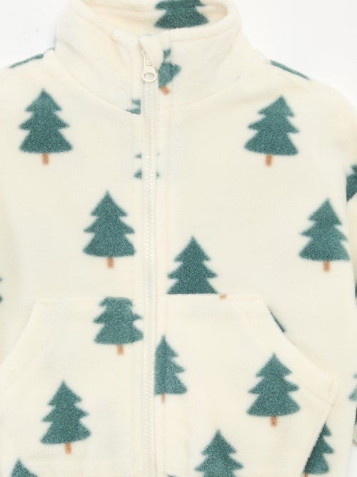 Completo tuta in pile giacca con zip + pantaloni - 2 pezzi - Kiabi