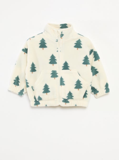 Completo tuta in pile giacca con zip + pantaloni - 2 pezzi - Kiabi