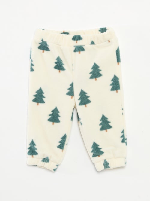 Completo tuta in pile giacca con zip + pantaloni - 2 pezzi - Kiabi