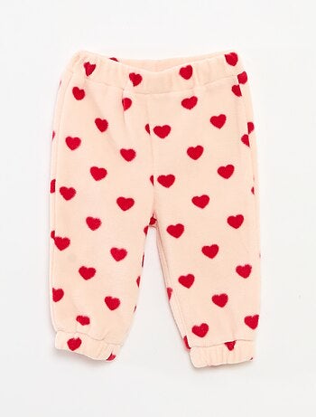 Completo tuta in pile giacca con zip + pantaloni - 2 pezzi