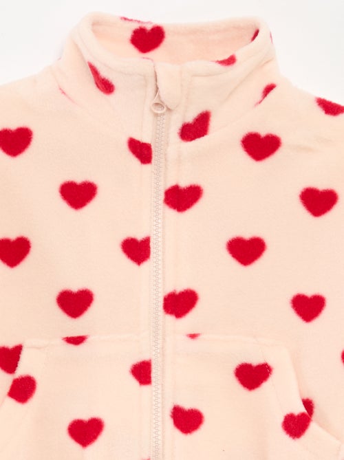 Completo tuta in pile giacca con zip + pantaloni - 2 pezzi - Kiabi