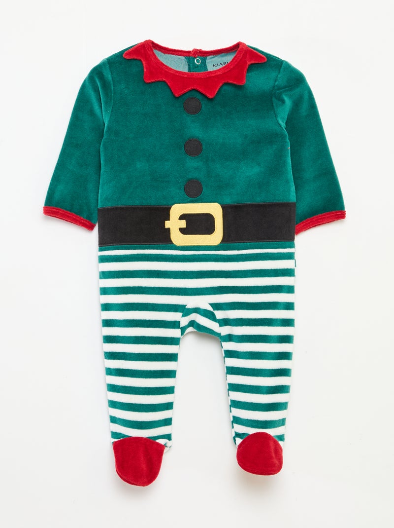 Completo tutina + berretto Natale Verde - Kiabi