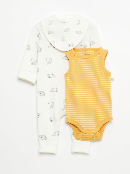 Completo tutina + body + bavaglino - 3 pezzi - Kiabi
