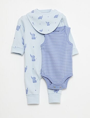 Completo tutina + body + bavaglino - 3 pezzi