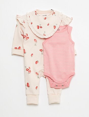 Completo tutina + body + bavaglino - 3 pezzi